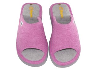 ZAPATILLAS CASA RIZO TOALLA SLIPPER 112 MALVA-GRIS