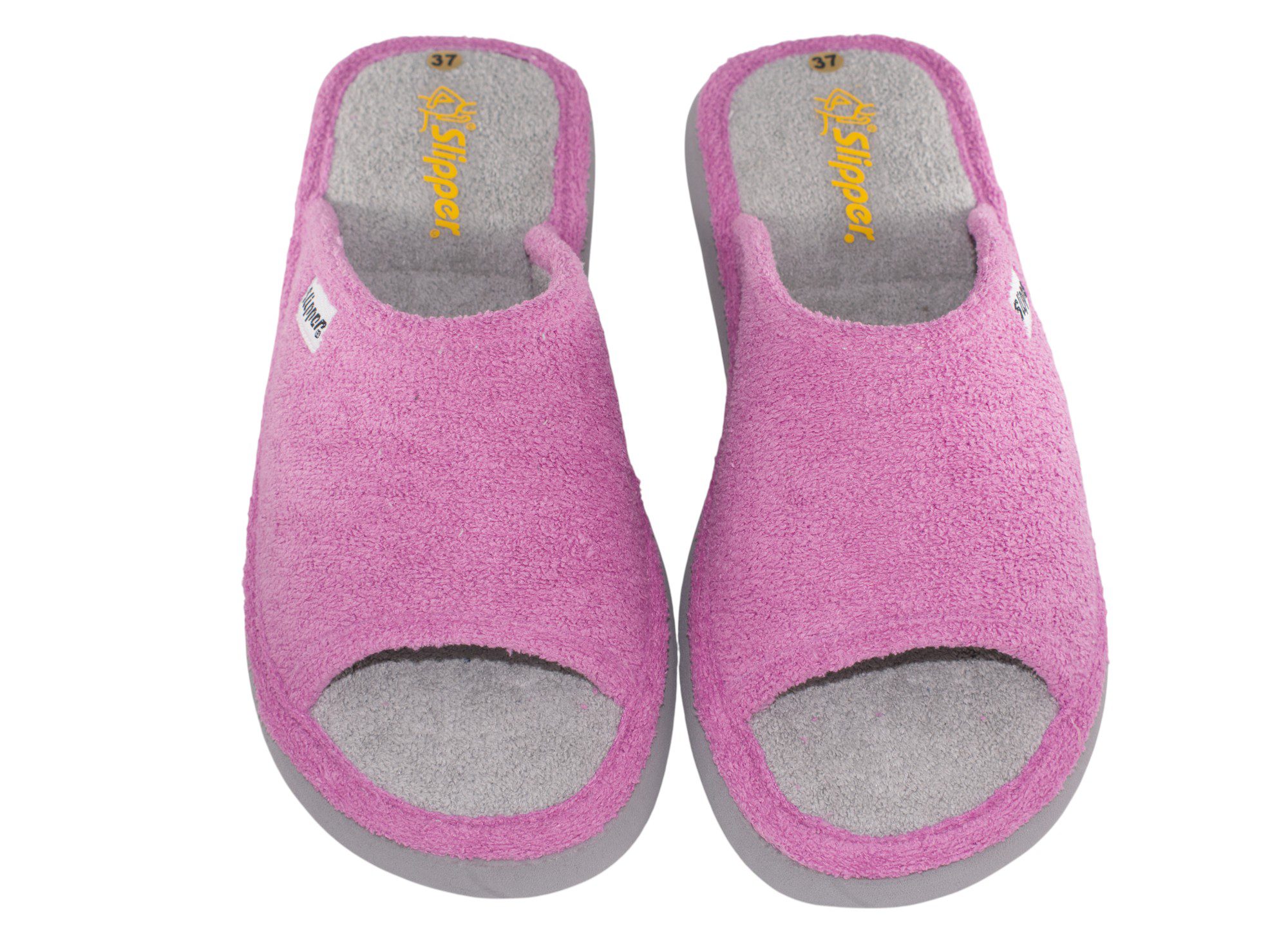 ZAPATILLAS CASA RIZO TOALLA SLIPPER 112 MALVA-GRIS
