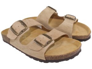 SANDALIAS BIO DOS HEBILLAS A61904 / A6190 PIEL SERRAJE ARENA