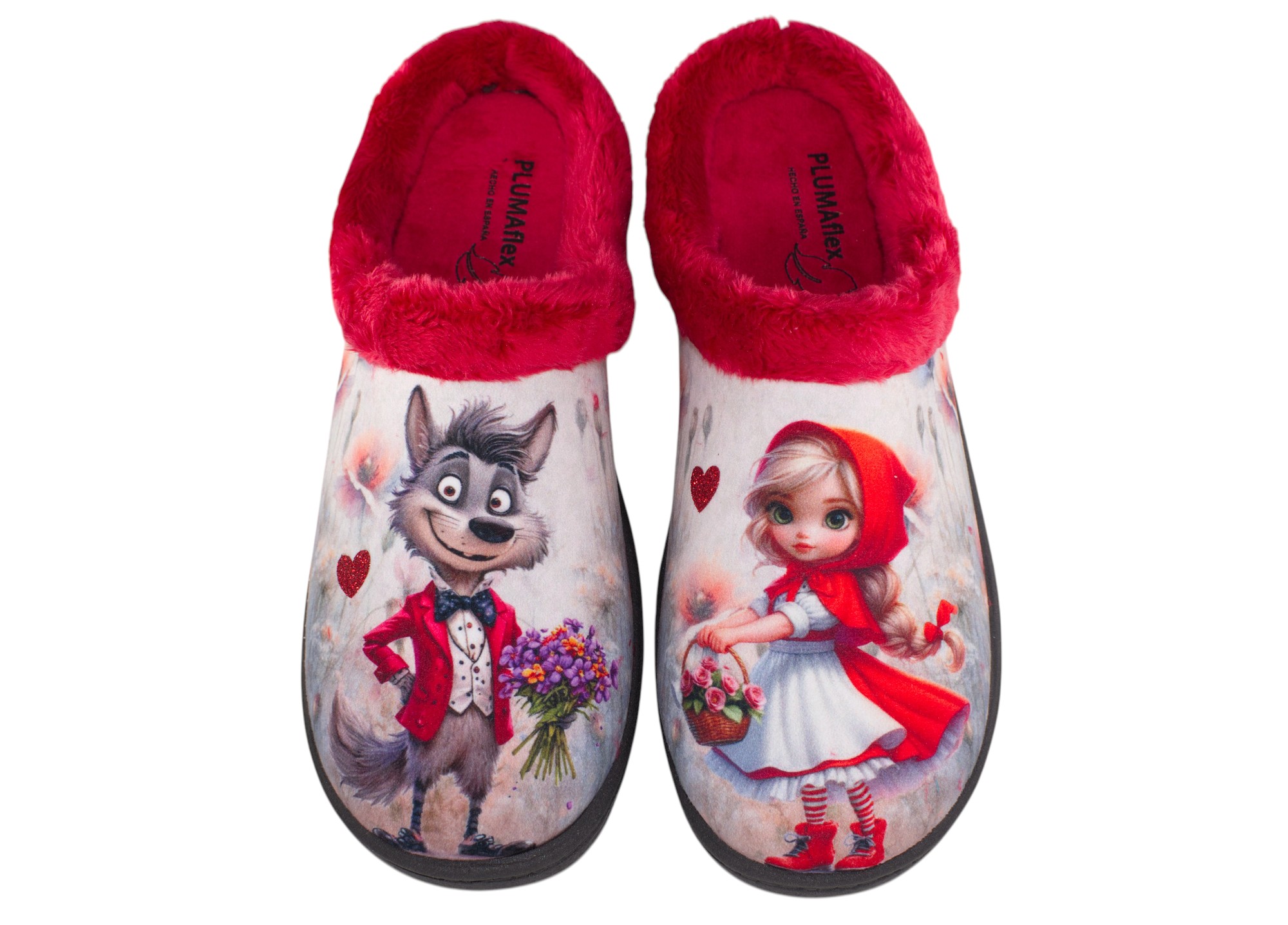 ZAPATILLAS CASA 12213 PLUMAFLEX ROAL CAPERUCITA Y LOBO
