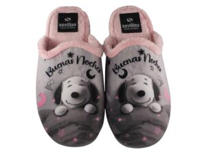 Zapatillas Casa Mujer Snoopy Gris Sevillas 37-2