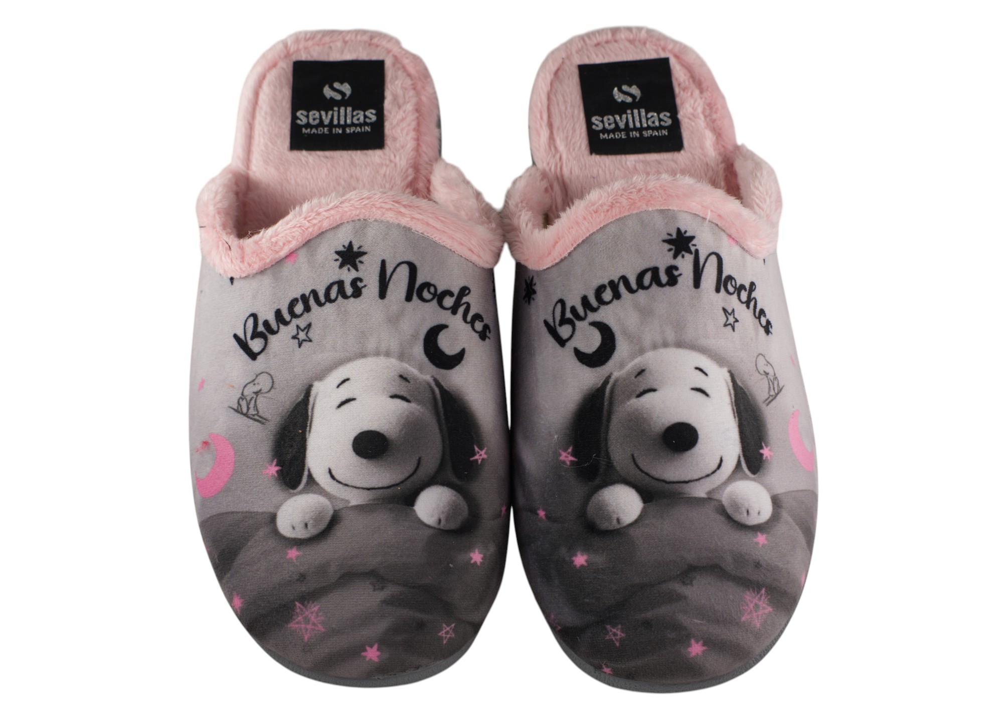 Zapatillas Casa Mujer Snoopy Gris Sevillas 37-2
